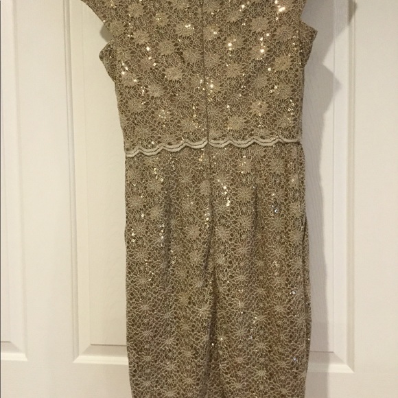 Alex Evenings Gold Cap Sleeve Sequin - Picture 3 of 8